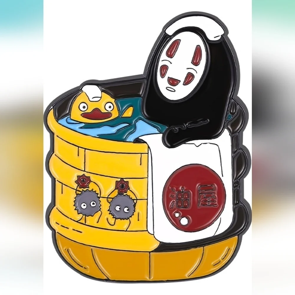 Studio Ghibli Enamel Pin Set no face Totoro howls moving castle